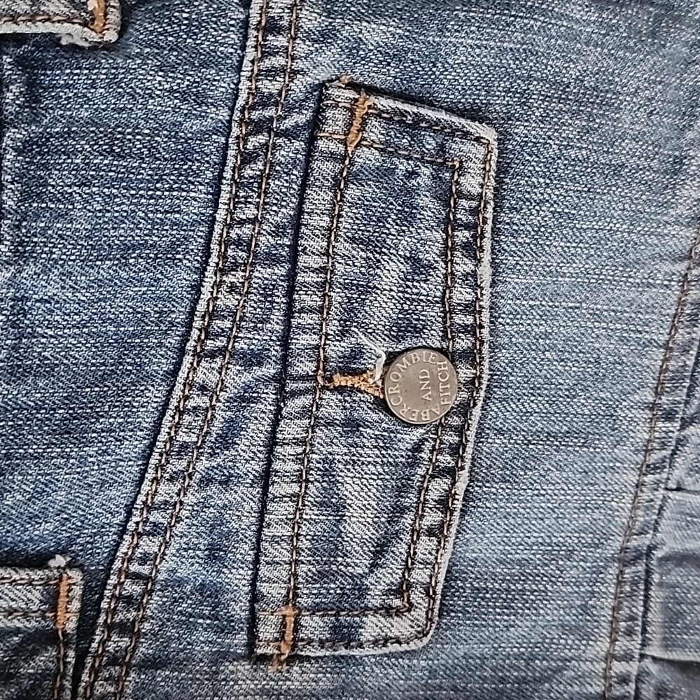 💙 ABERCROMBIE Ruffle Denim Mini Skirt 💙 - Picture 9 of 11